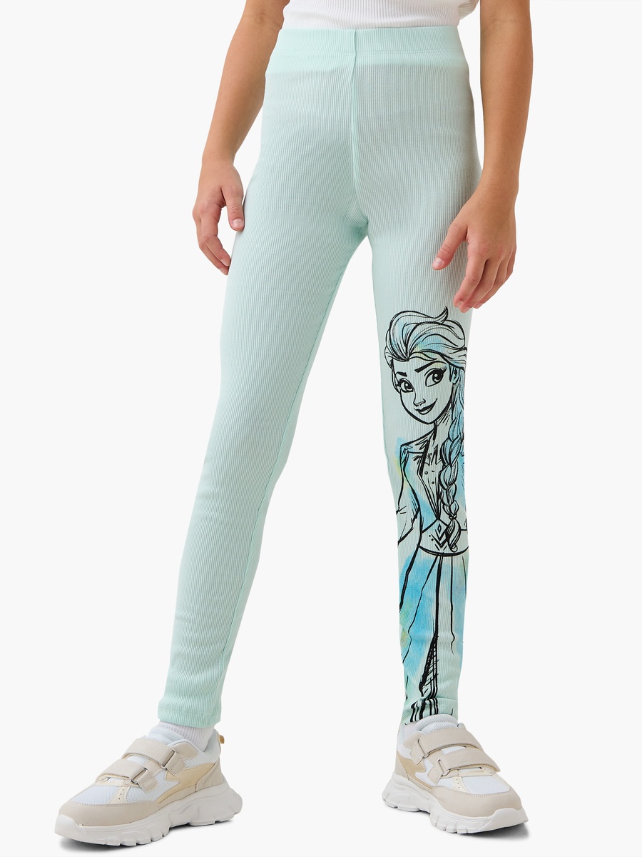 Elsa Print Leggings with Elasticated Waistband