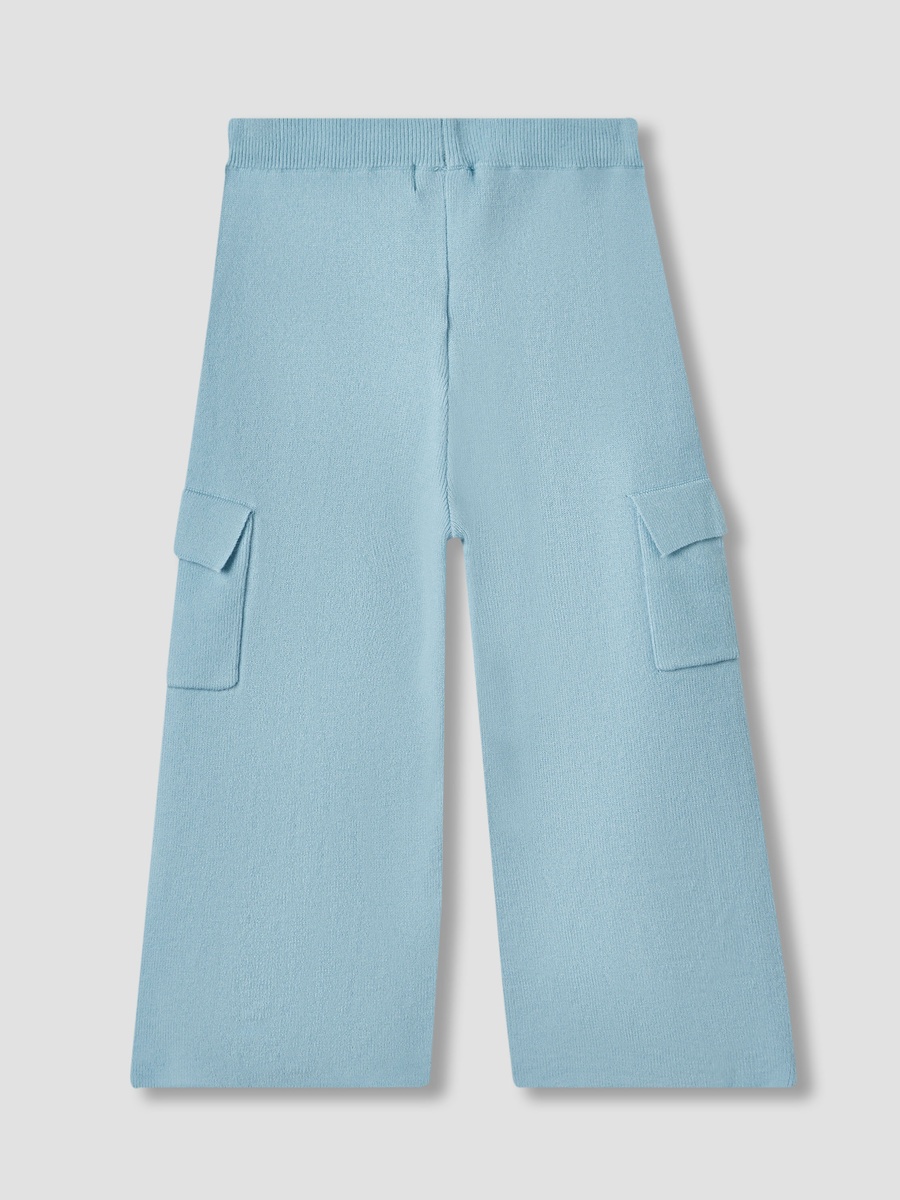 Solid Wide Leg Cargo Joggers