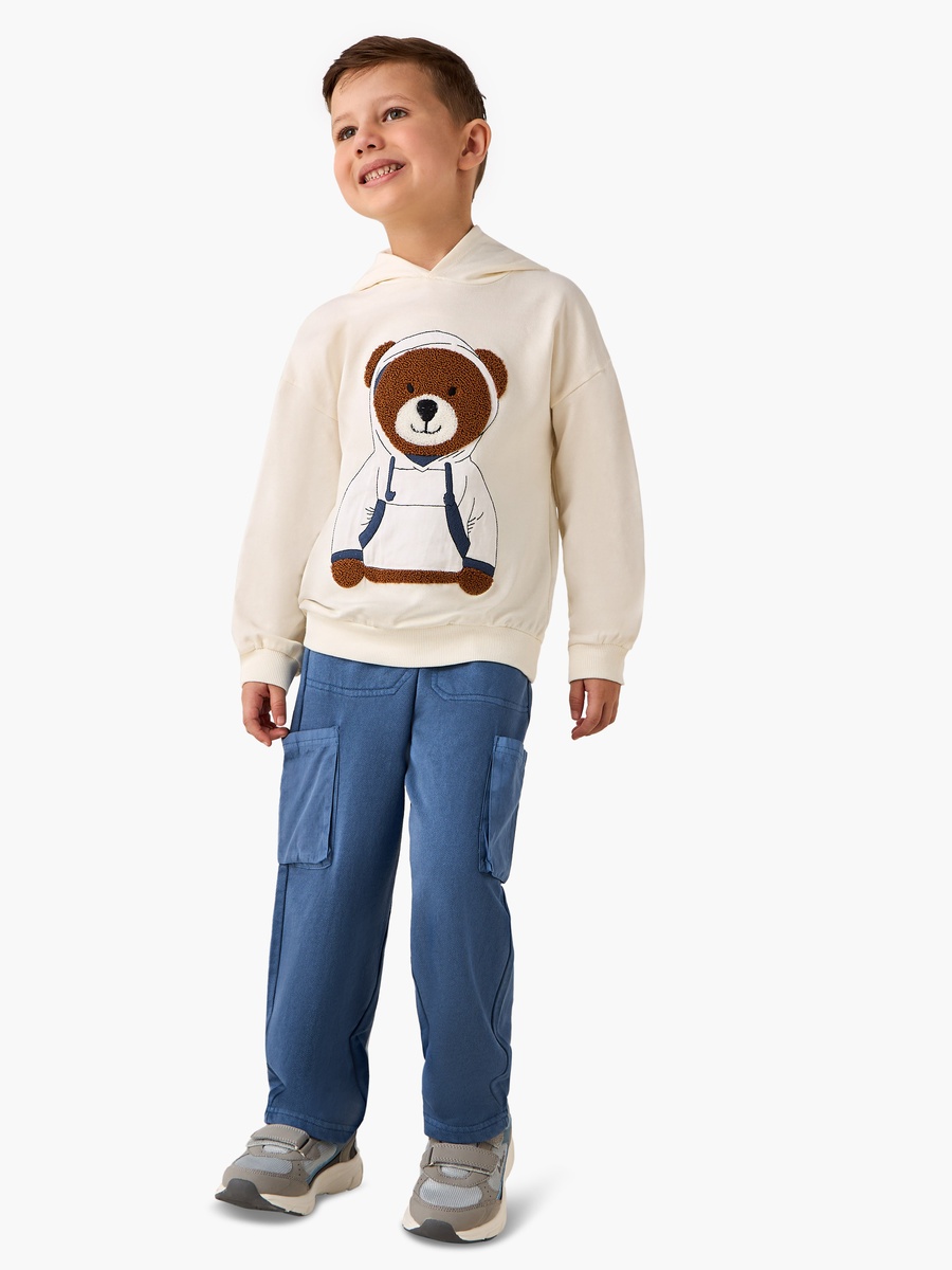 Cotton Joggers with Cargo Pockets and Drawstring Waist
