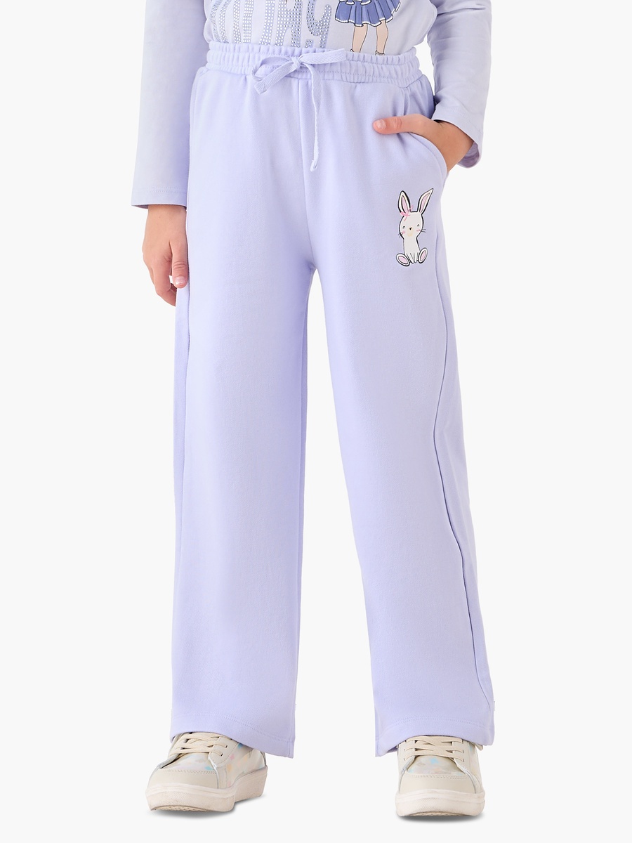 Joggers with Graphic Print - Cotton - Drawstring