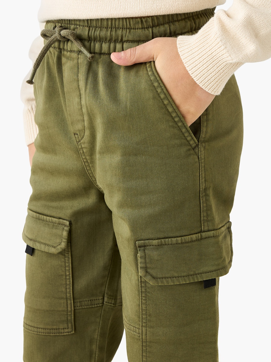 Solid Joggers with Drawstring Closure and Pockets