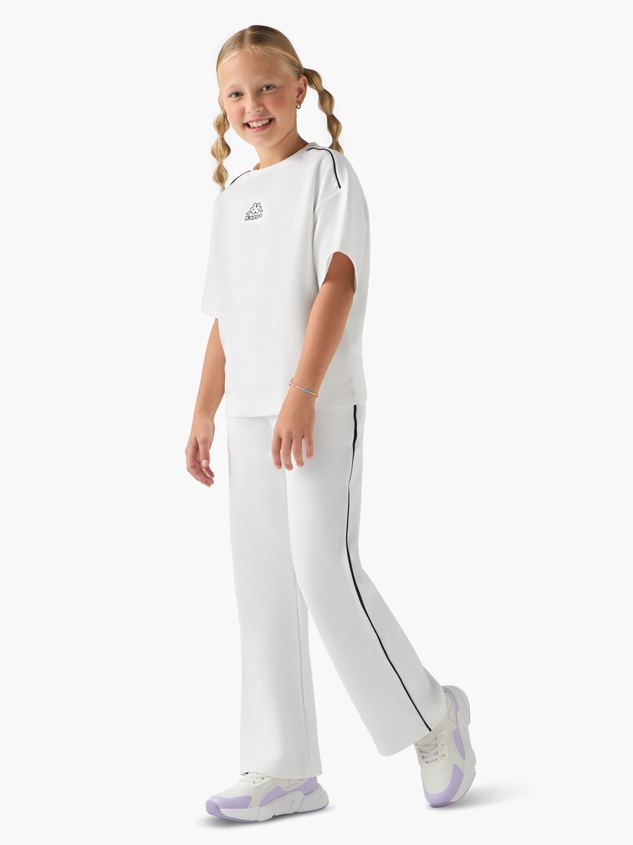 Cotton Track Pants with Pockets and Elastic Waist