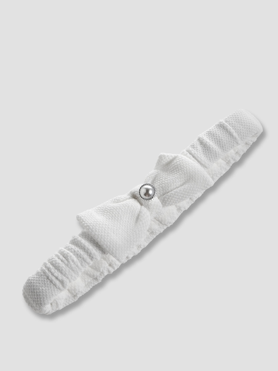 Pearl Embellished Bow Headband