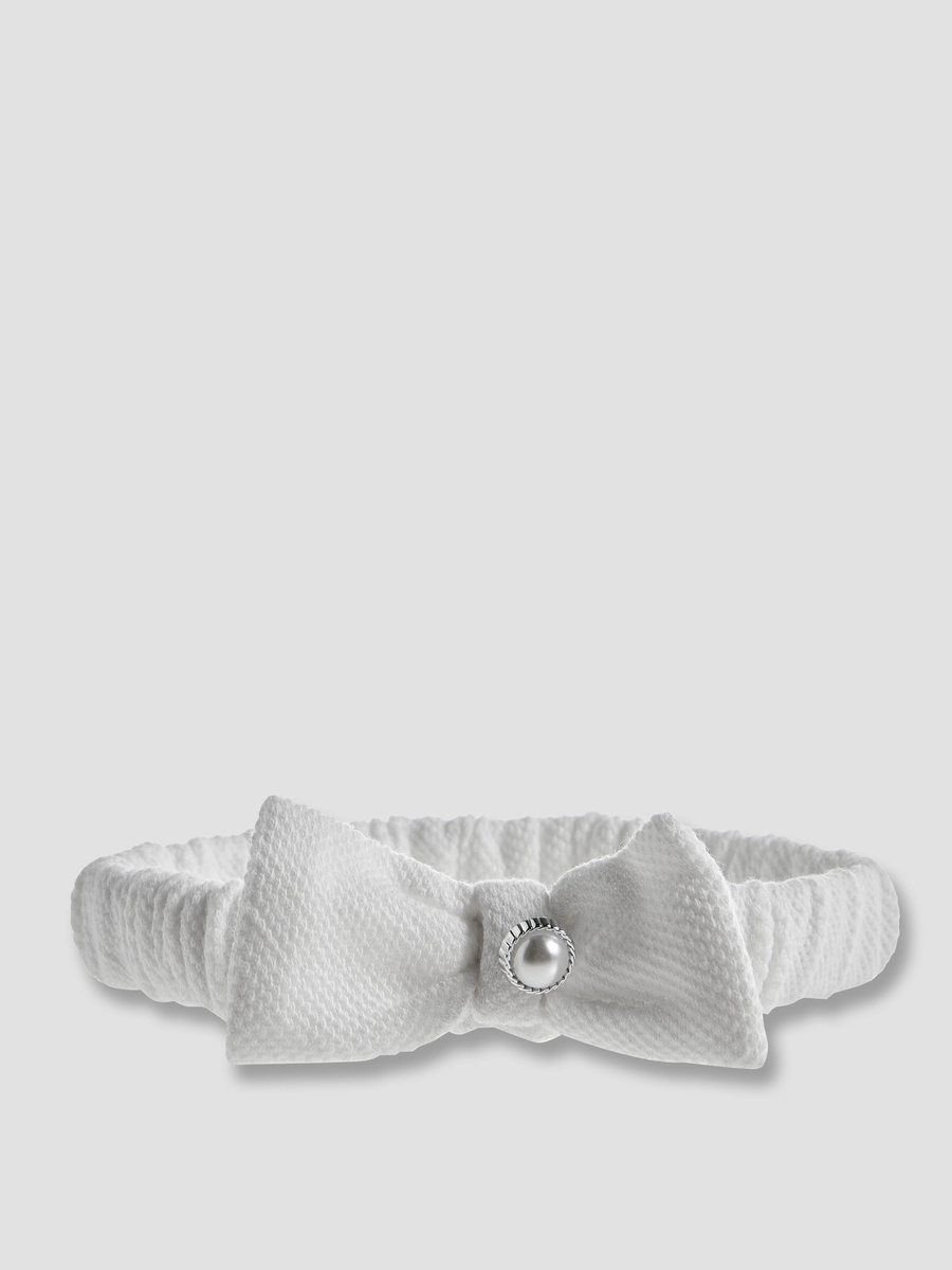 Pearl Embellished Bow Headband