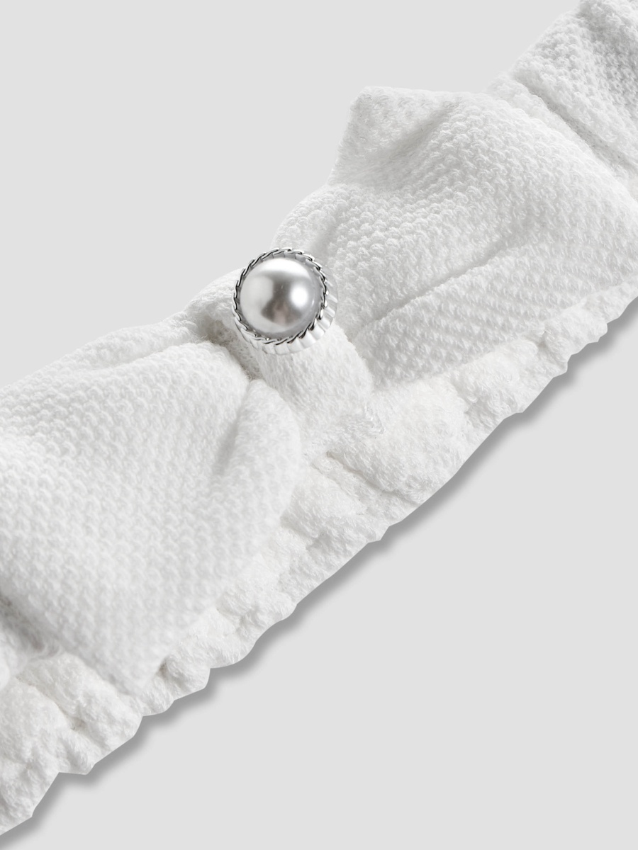 Pearl Embellished Bow Headband