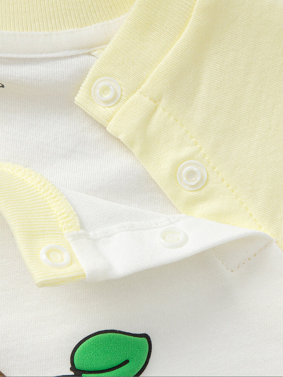 Printed T-Shirt with Contrast Sleeves