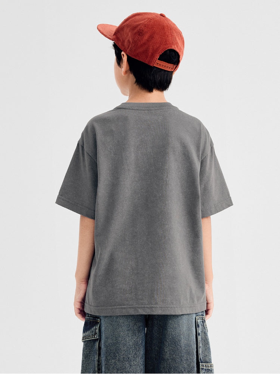 Graphic Cotton T-Shirt with Crew Neck
