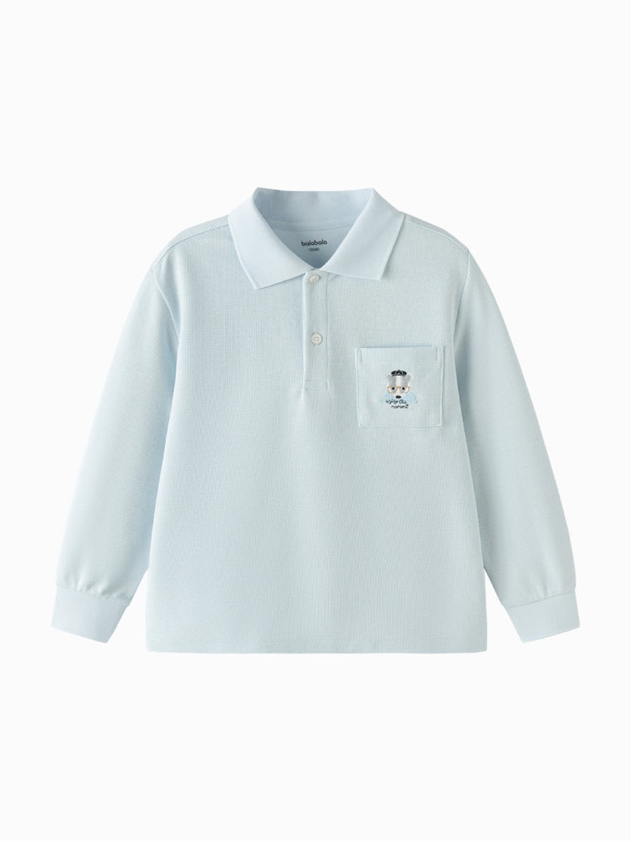 Polo T-Shirt with Chest Pocket Print
