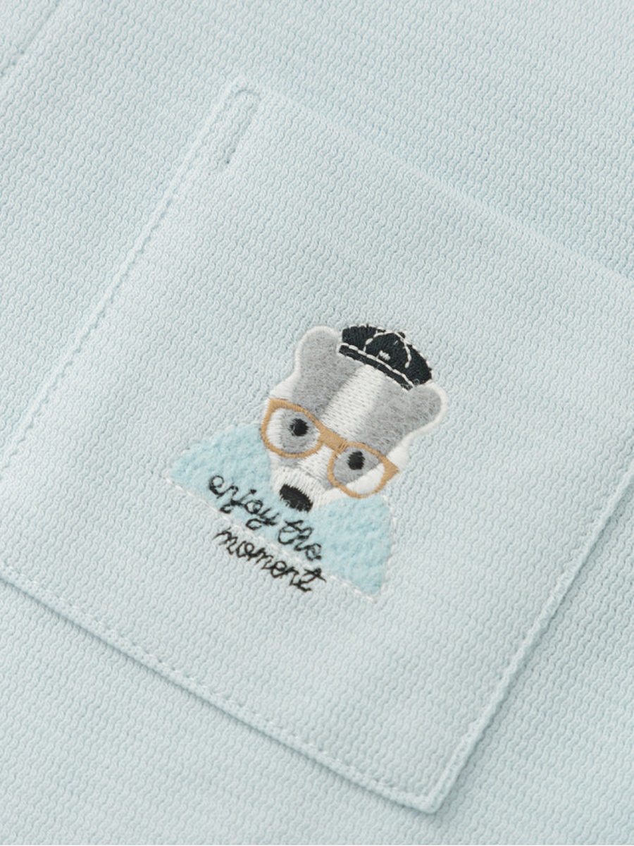 Polo T-Shirt with Chest Pocket Print