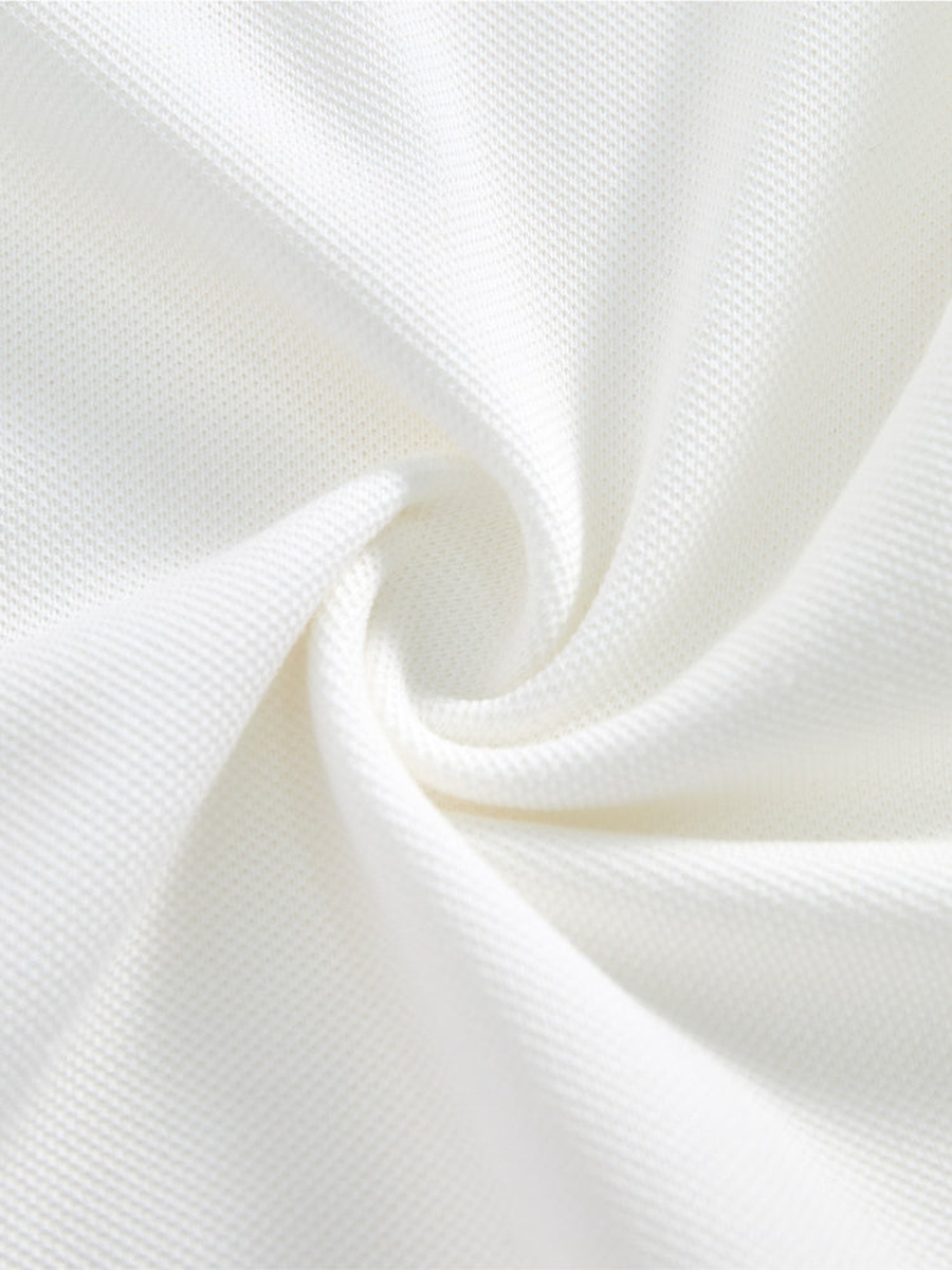 Short Sleeve Polo T-Shirt with Collar Lines