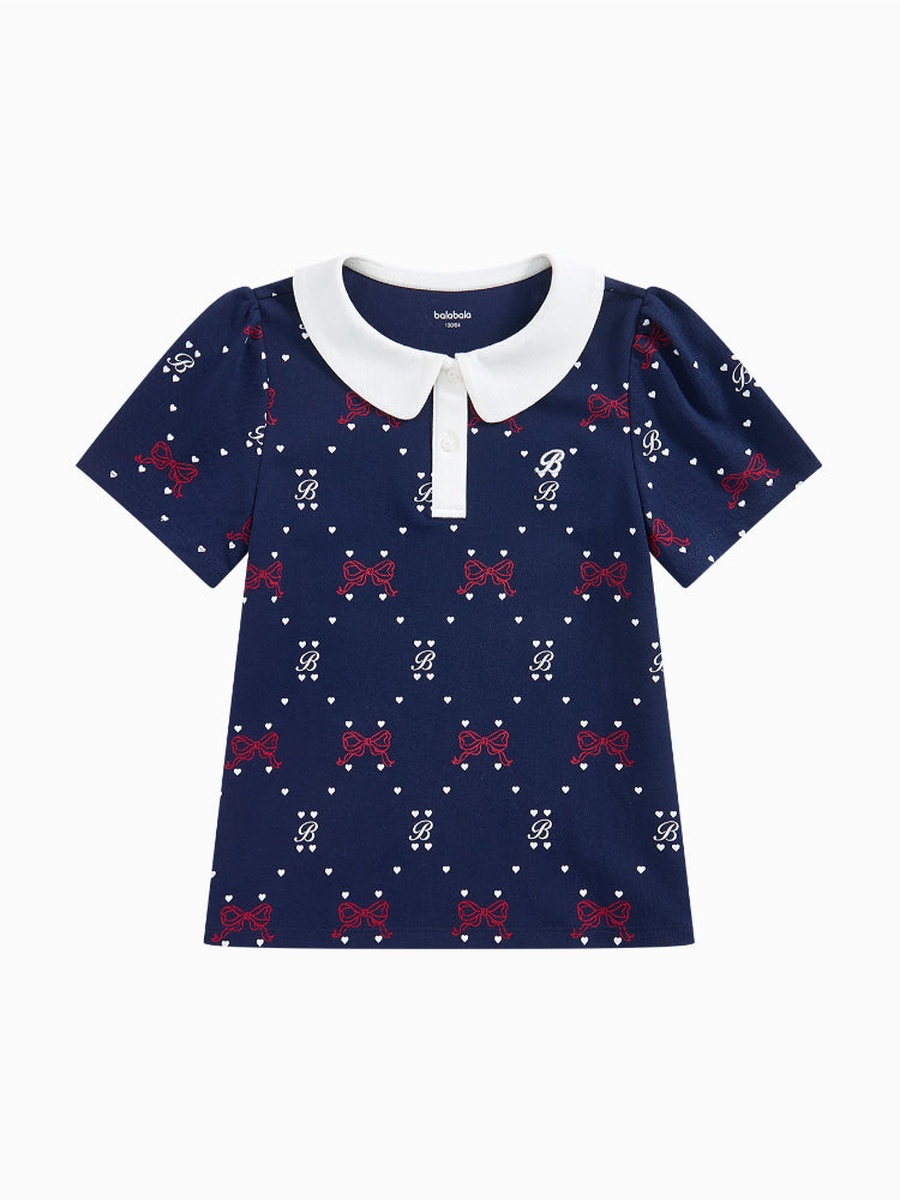 Short Sleeve Printed Polo T-Shirt