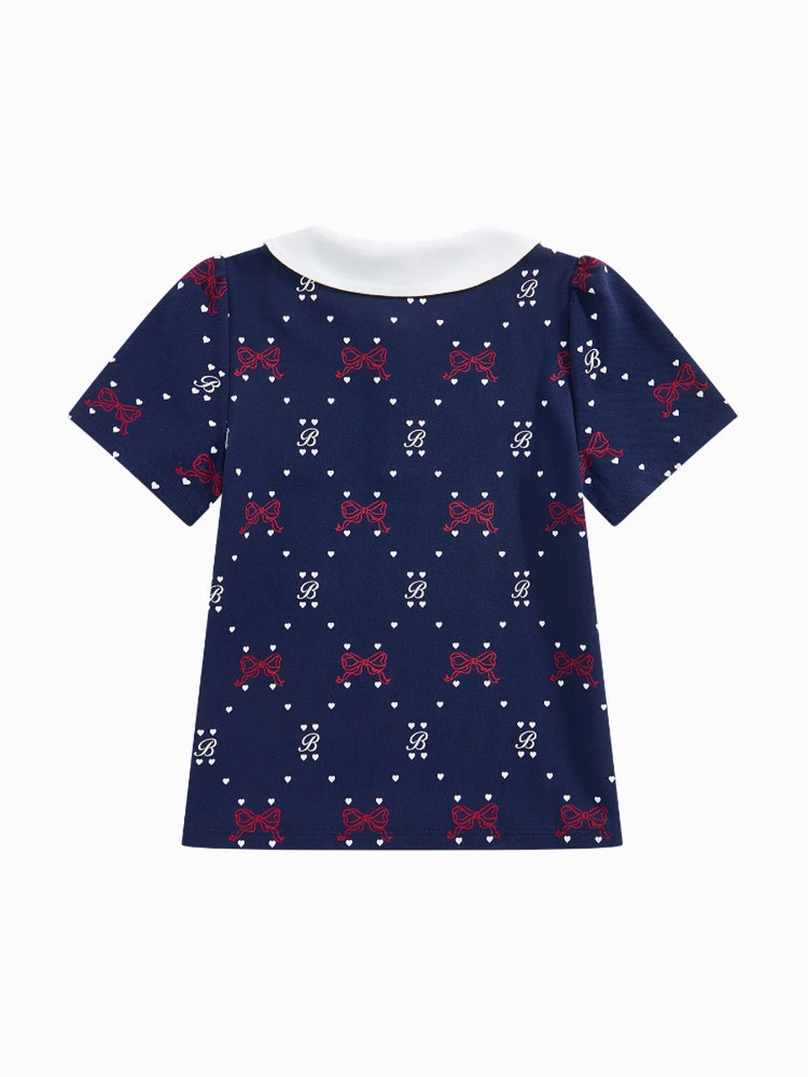 Short Sleeve Printed Polo T-Shirt
