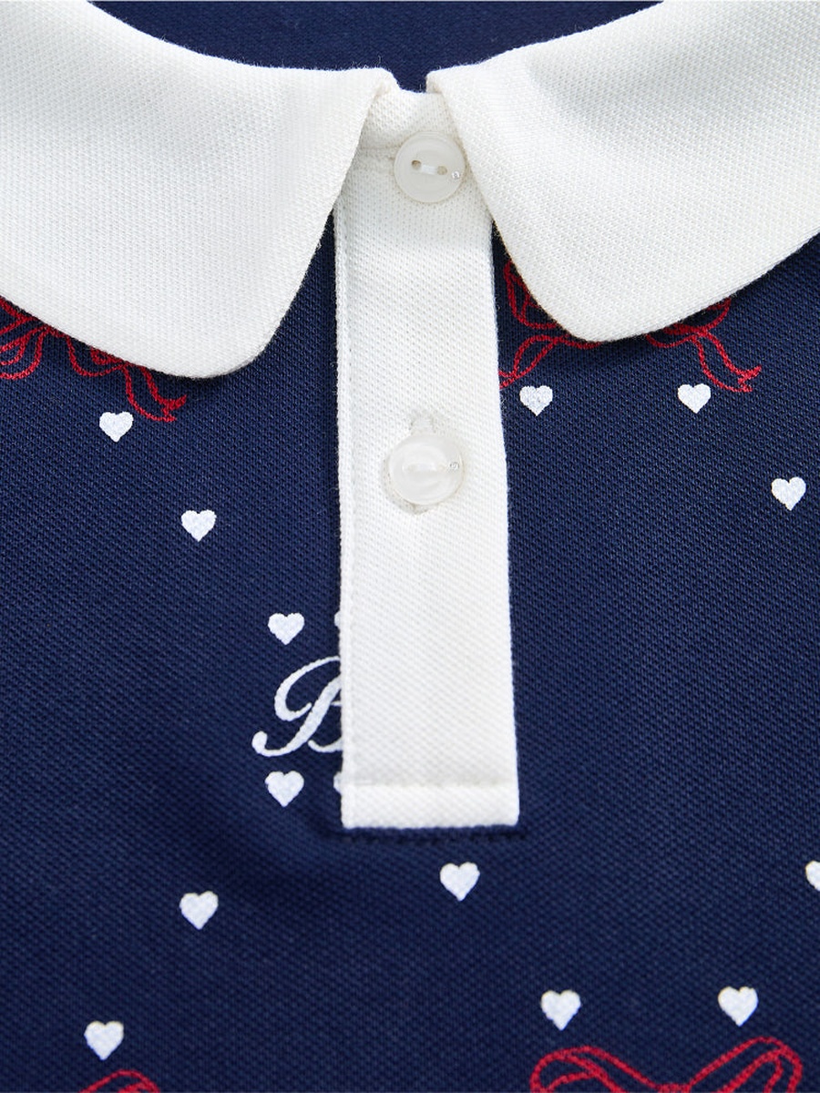 Short Sleeve Printed Polo T-Shirt