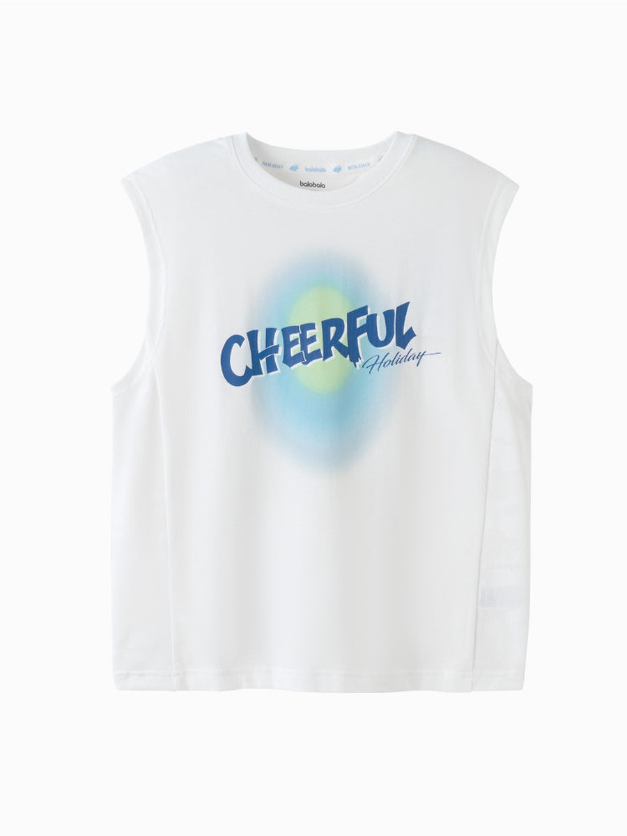 Front Print Sleeveless T-Shirt