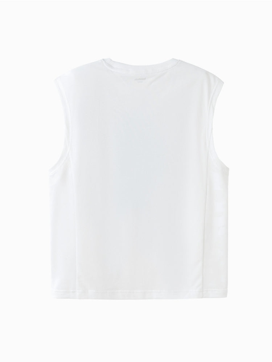 Front Print Sleeveless T-Shirt