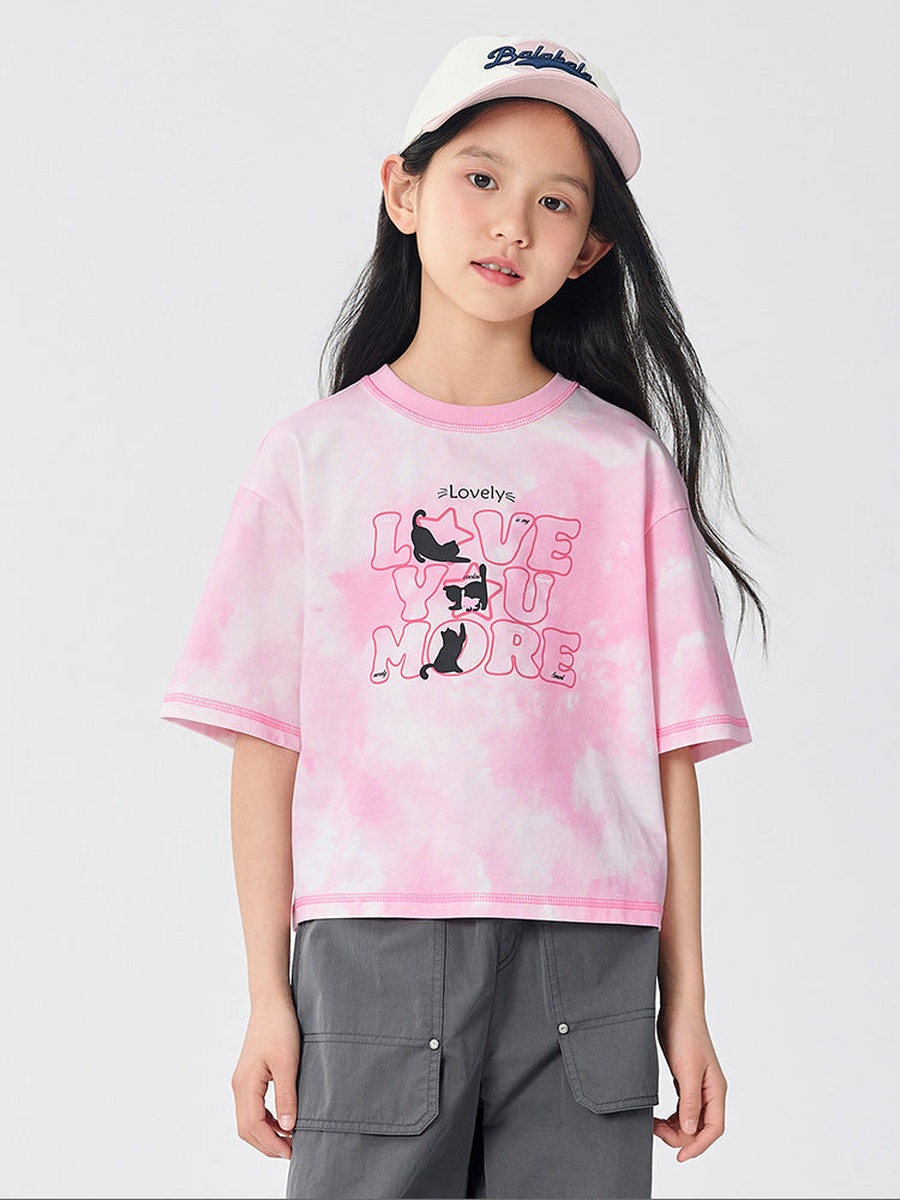 Tie-Dye T-Shirt with Front Print