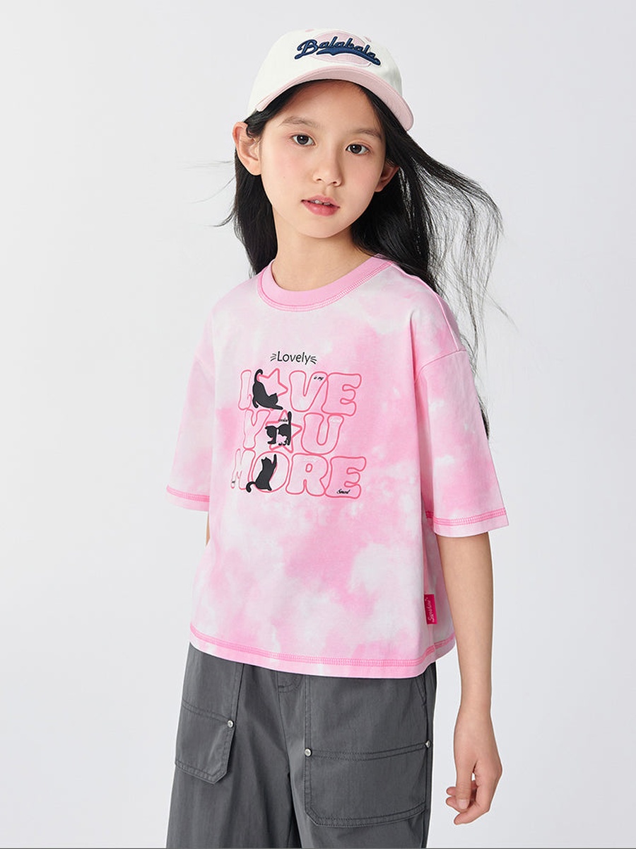 Tie-Dye T-Shirt with Front Print