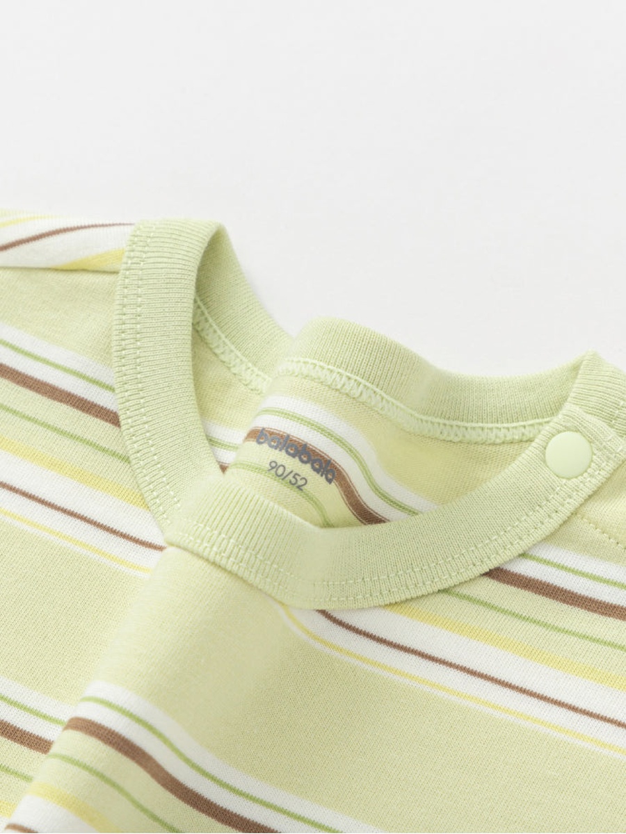 Striped Long Sleeve Top with Playful Motif