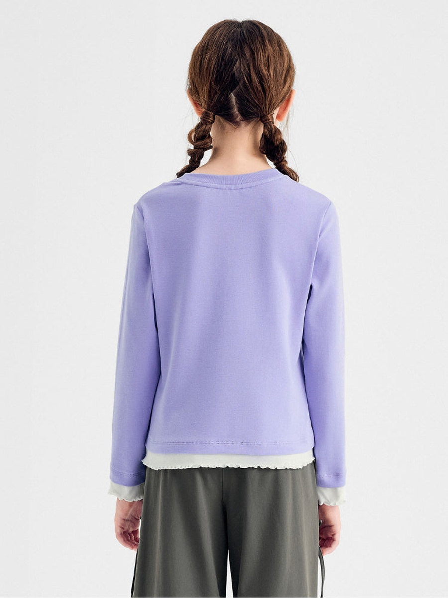 Layered Hem Top with Print