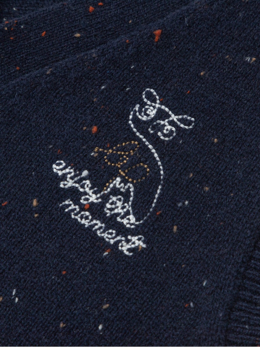 Knitted Vest with Speckled Pattern