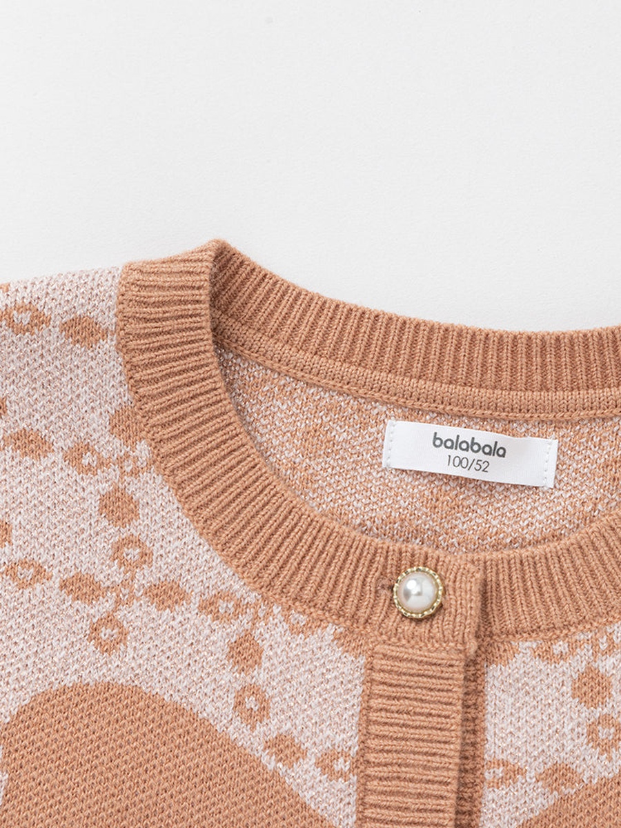 Bow Pattern Knitted Cardigan
