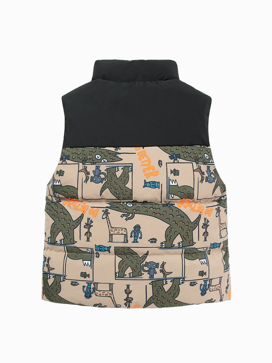 Printed Puffer Vest