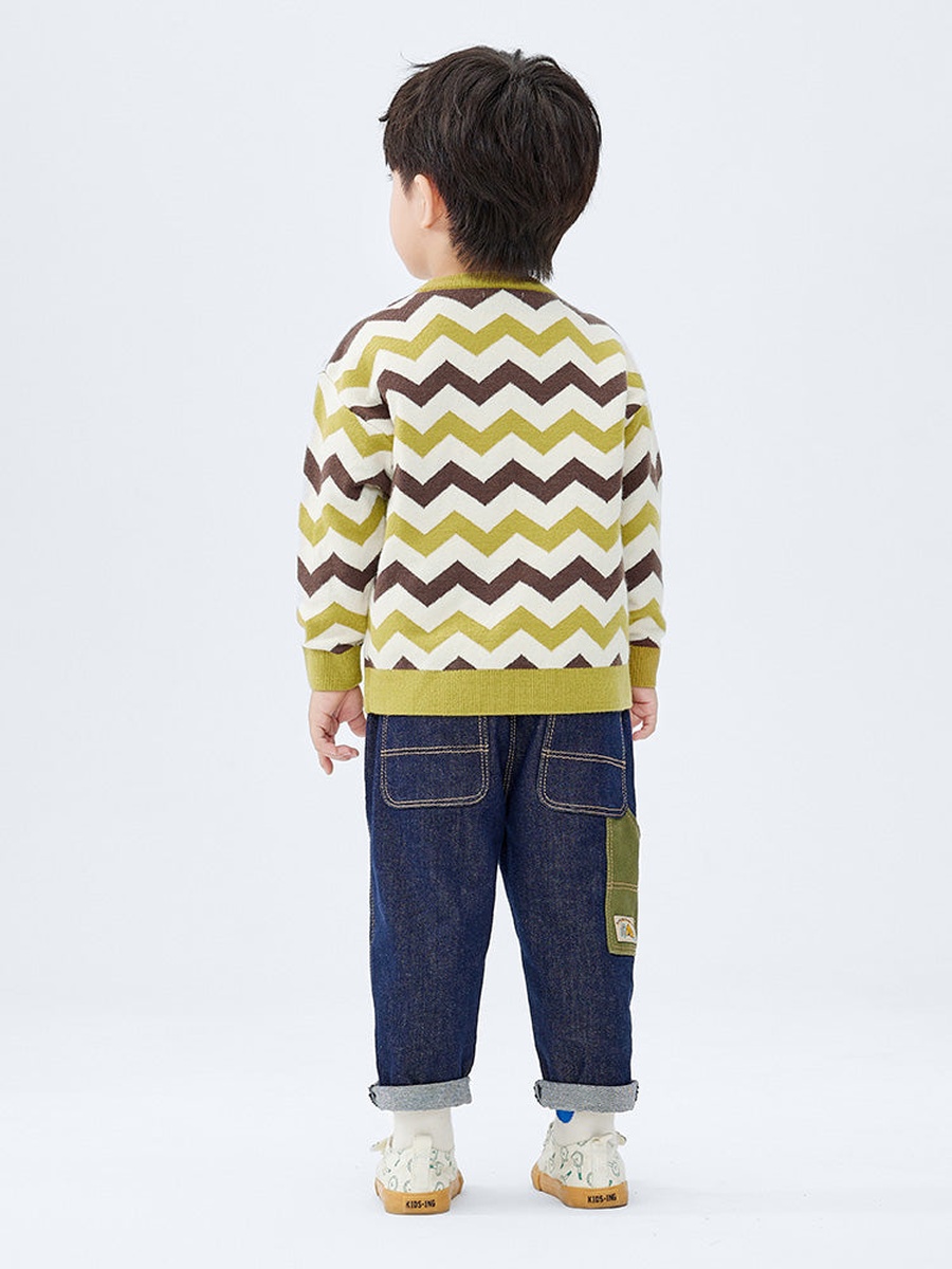 Dinosaur Pattern Knitted Sweater