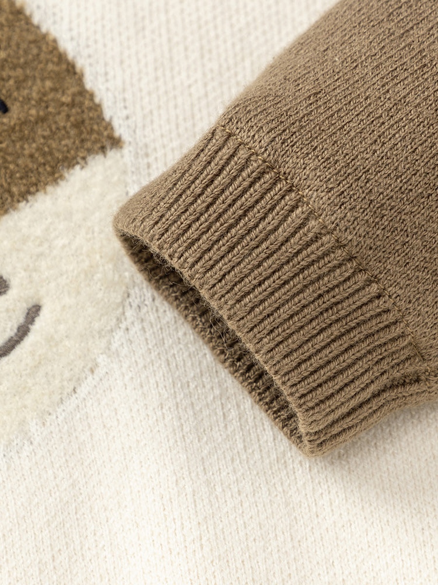 Knitted Sweater with Ear Applique