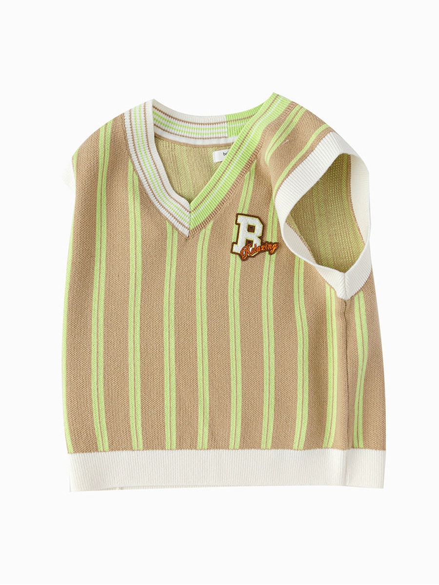 Striped Knitted Vest