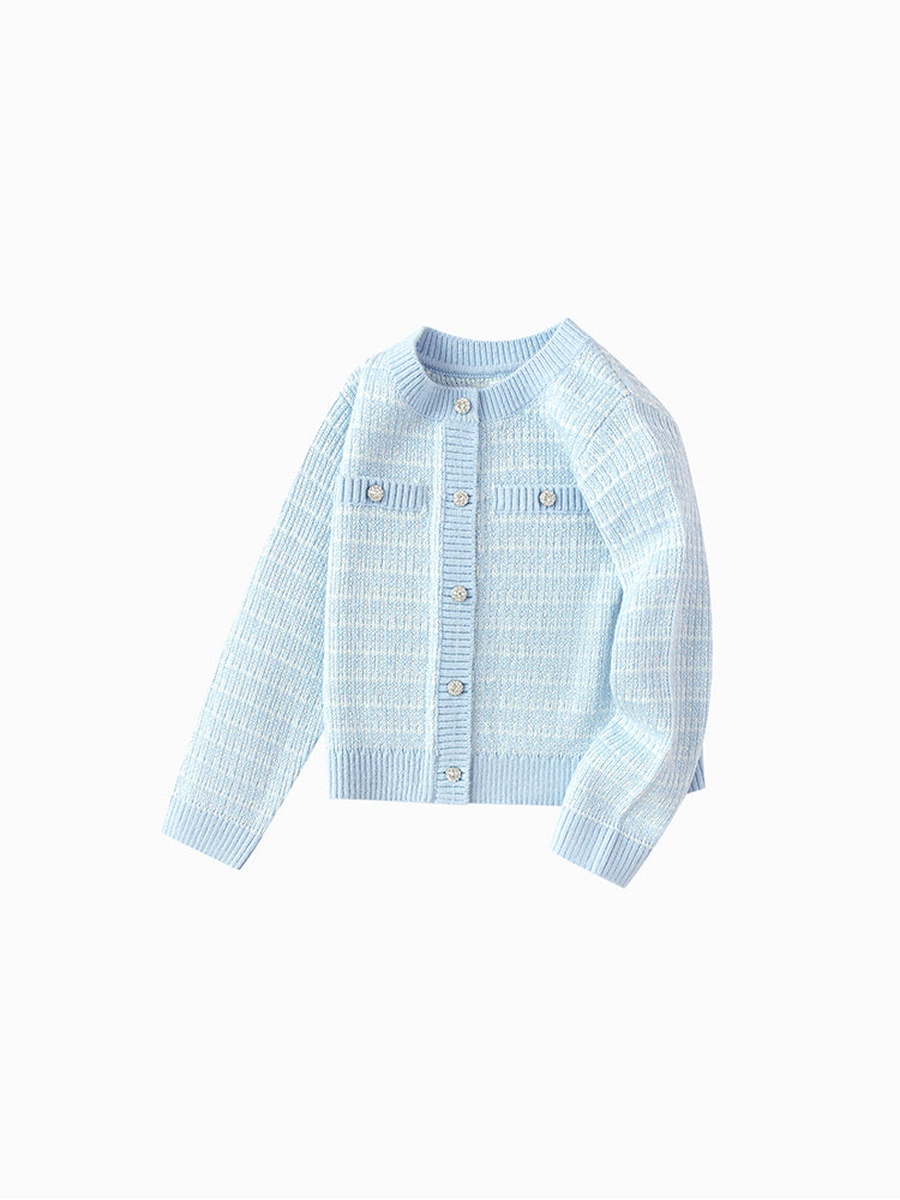 Contrast Colored Knitted Cardigan