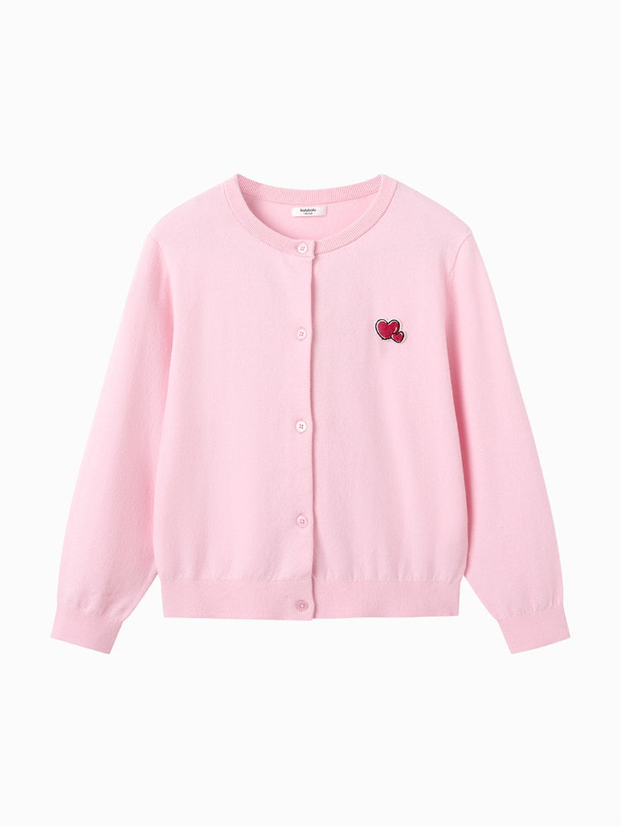 Knitted Cardigan with Heart Detail