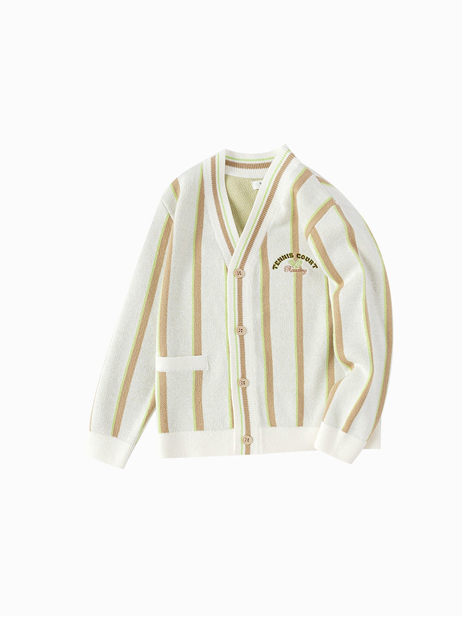 Striped Knitted Cardigan