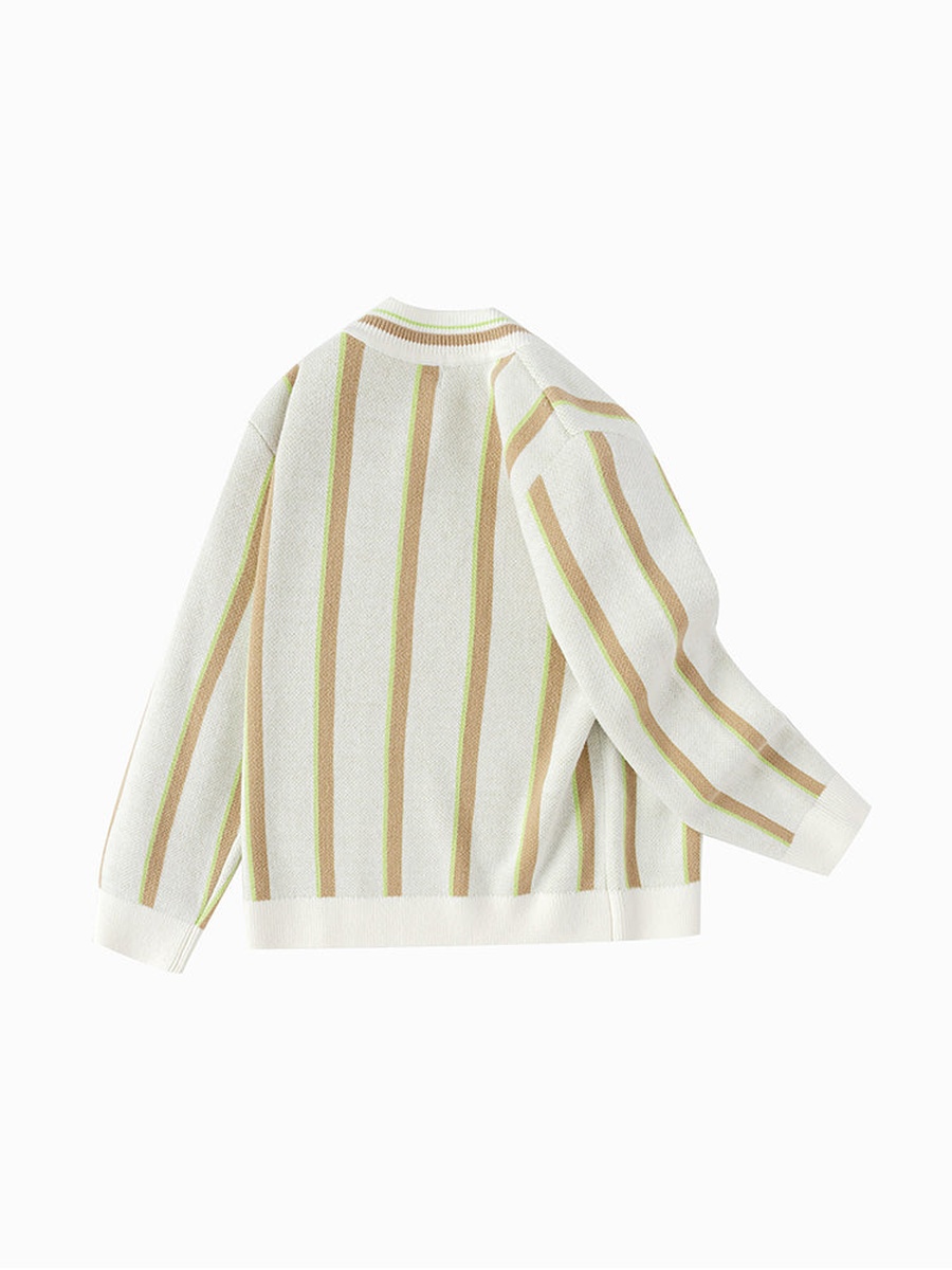 Striped Knitted Cardigan