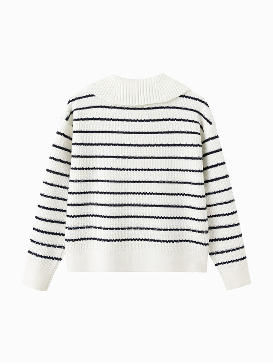 Striped Knitted Cardigan