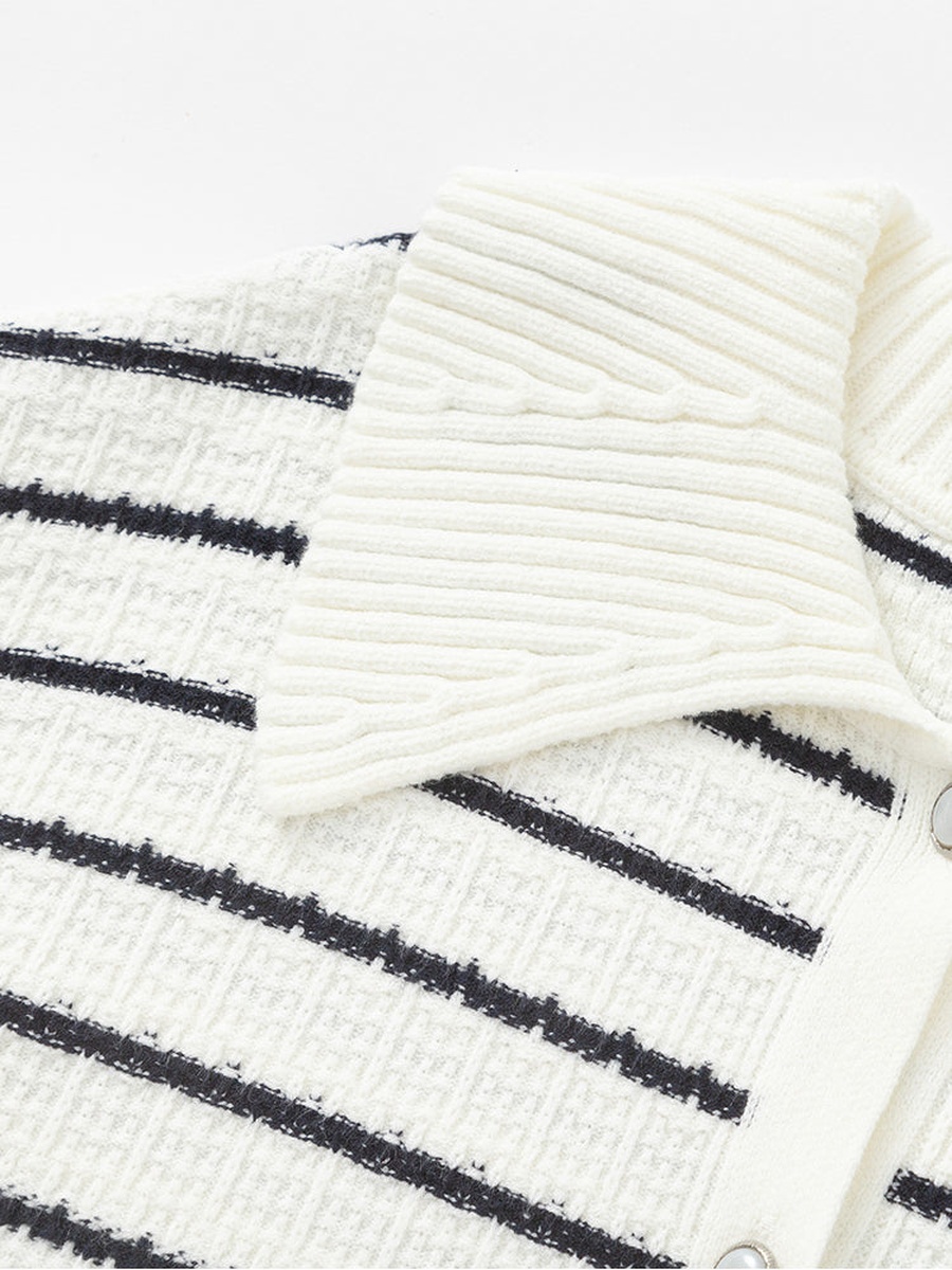 Striped Knitted Cardigan