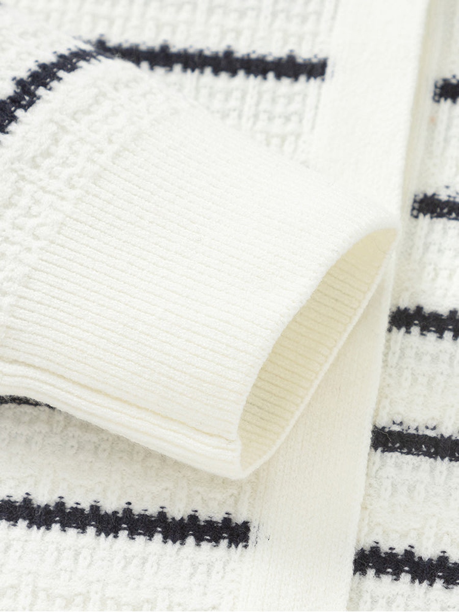 Striped Knitted Cardigan