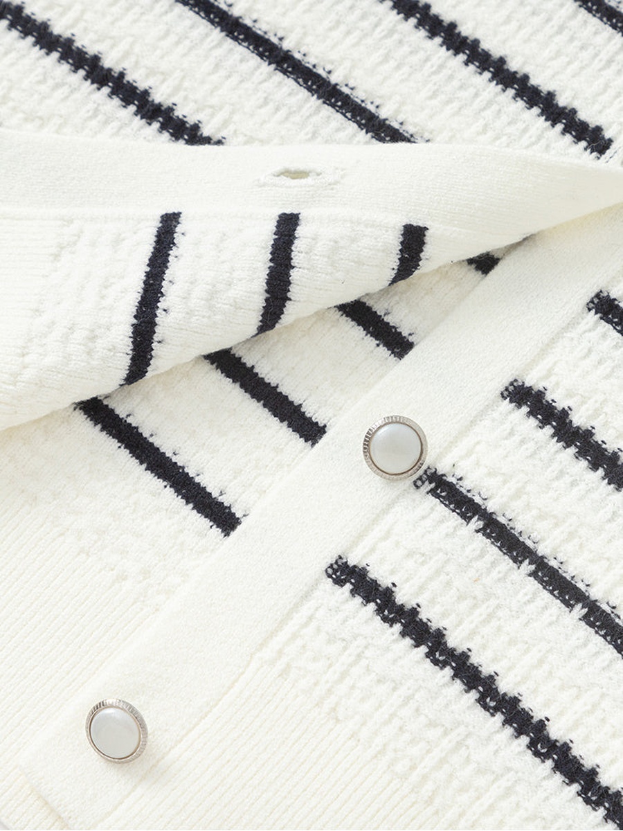 Striped Knitted Cardigan