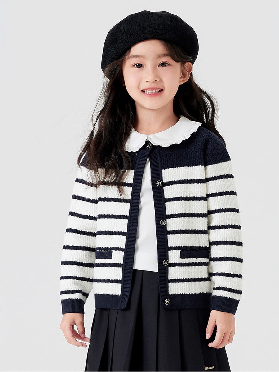 Striped Knitted Cardigan