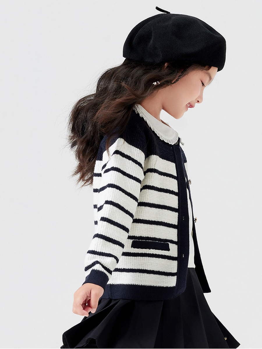 Striped Knitted Cardigan