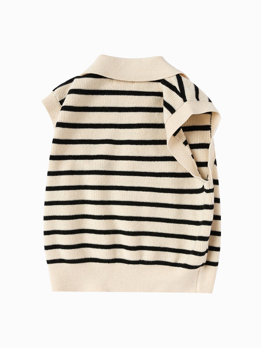 Striped Knitted Vest