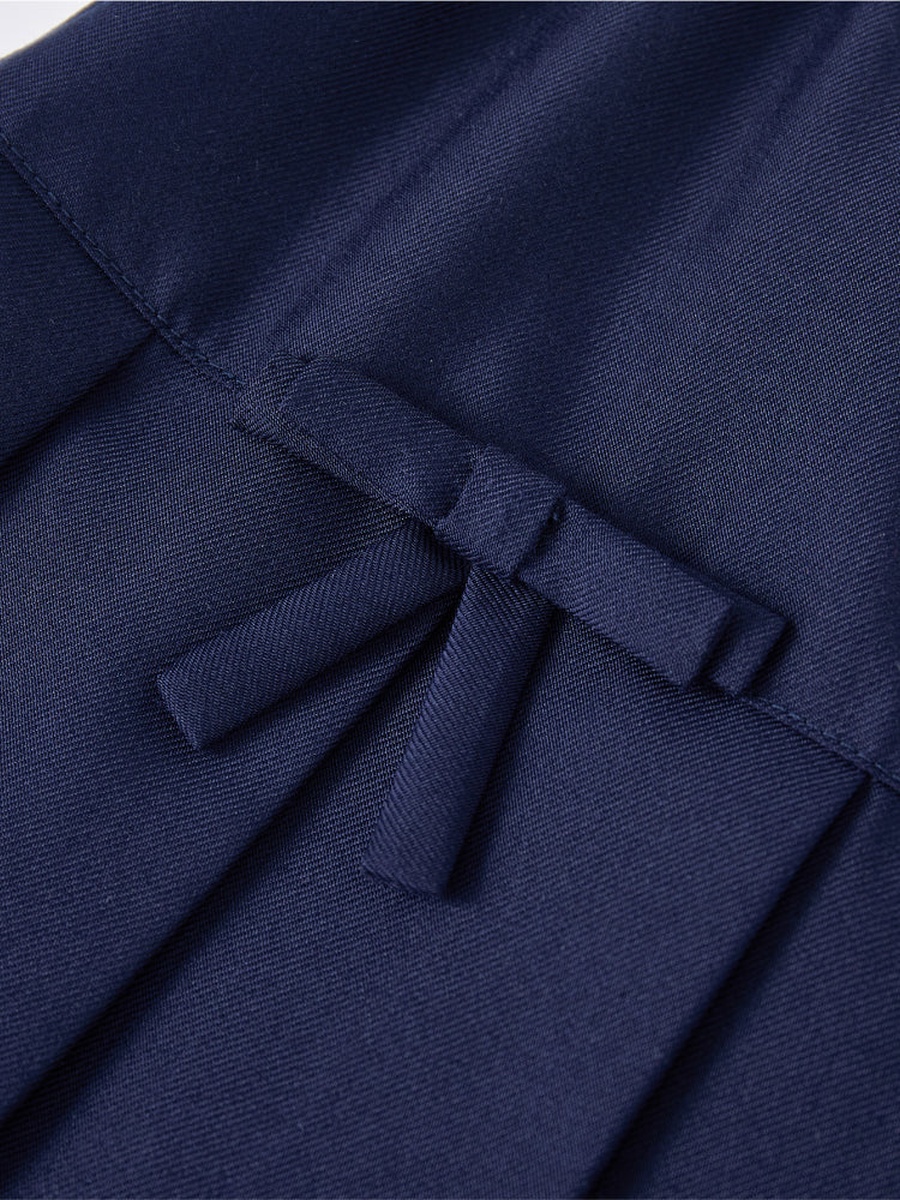 Pleated Skirt with Ribbon Details