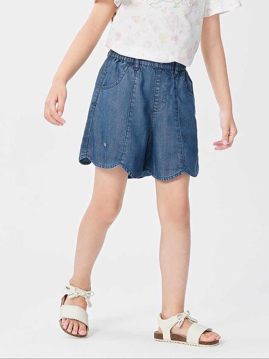 Flared Denim Shorts