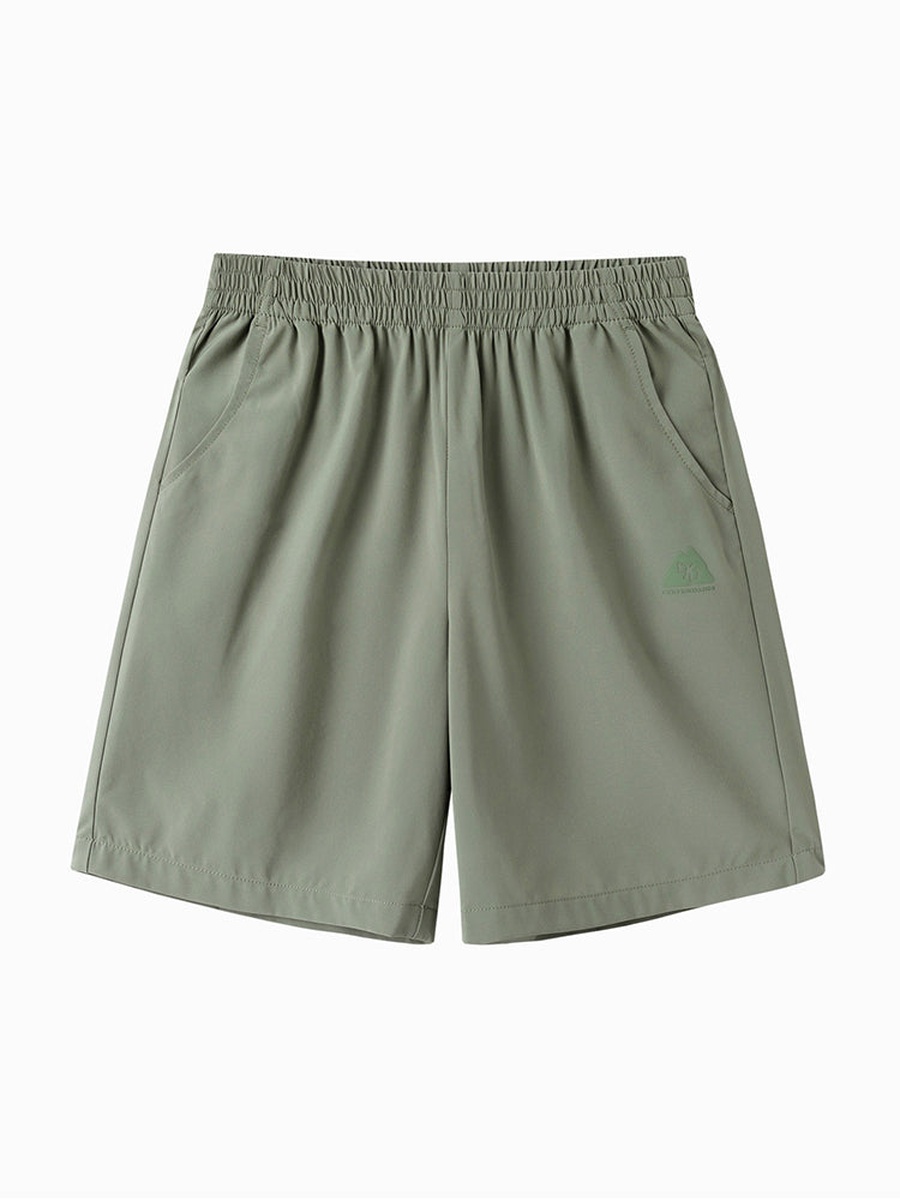 Solid Shorts with Elastic Waist