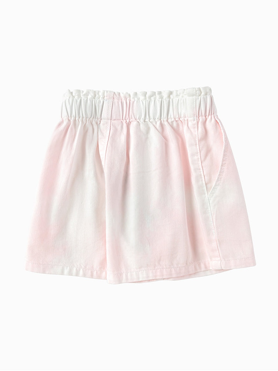 Tie-Dye Print Denim Shorts
