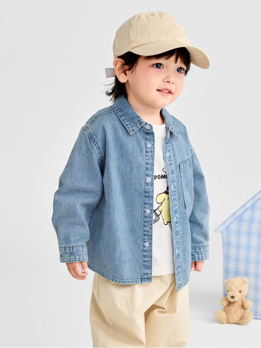 Denim Shirt with Chest Pocket