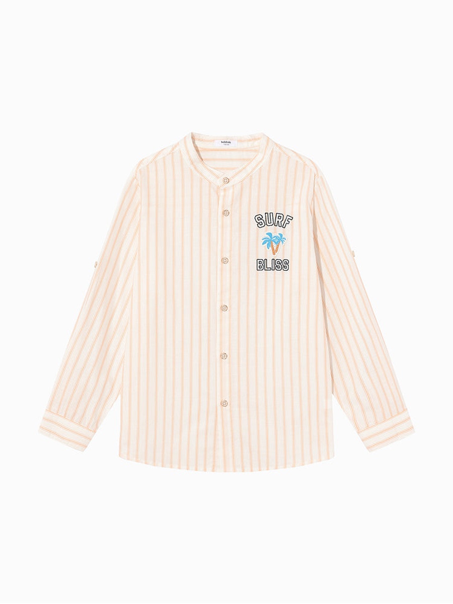 Striped Shirt with Embroidery