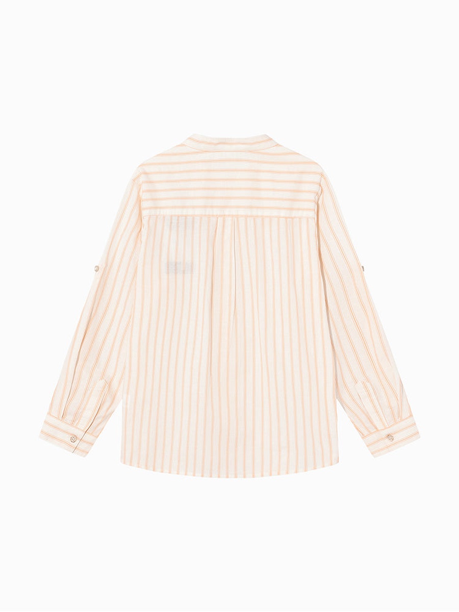 Striped Shirt with Embroidery