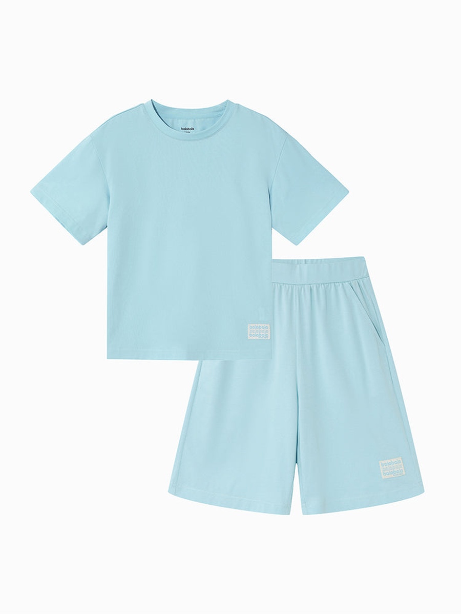 Solid T-Shirt and Shorts Set