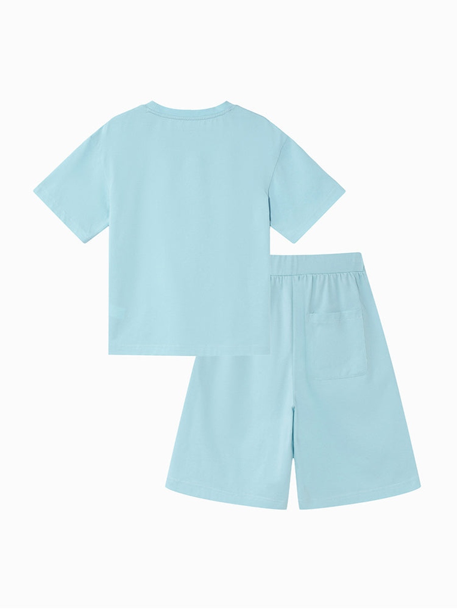 Solid T-Shirt and Shorts Set