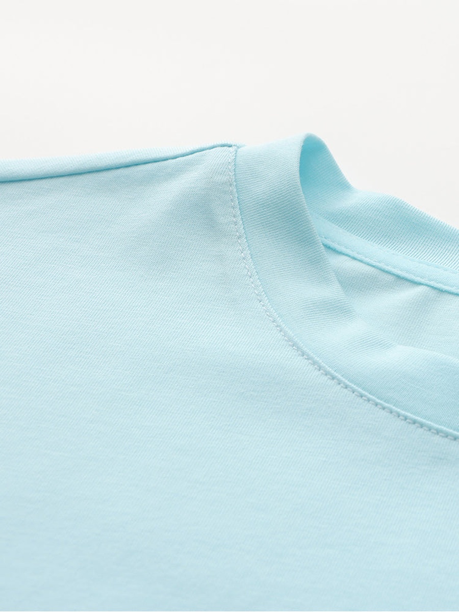 Solid T-Shirt and Shorts Set